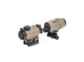 COMBO Kit Sig Optics ROMEO-MSR 2 MOA RED DOT FDE, JULIET3-MICRO 3X22MM Magnifier FDE купить