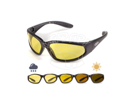 Самозатемняющиеся очки для мотоциклистов Global Vision Hercules-1 Photocromic yellow линзы желтые купить